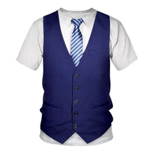 Load image into Gallery viewer, Fake Waistcoat and Tie Funny Tshirt