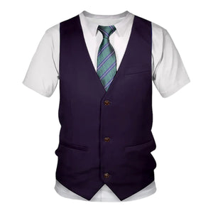 Fake Waistcoat and Tie Funny Tshirt