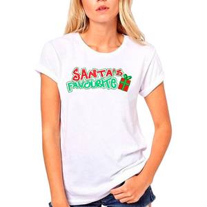 SANTA'S favourite funny slogan festive Tshirt